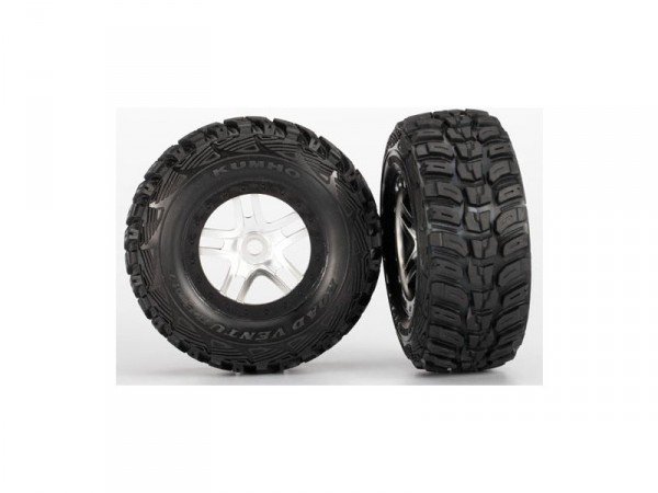 (TRA5976R) Traxxas kolo 2.2/3.0", disk SCT Split-Spoke saténový-černý, pneu Kumho S1 (2ks)
