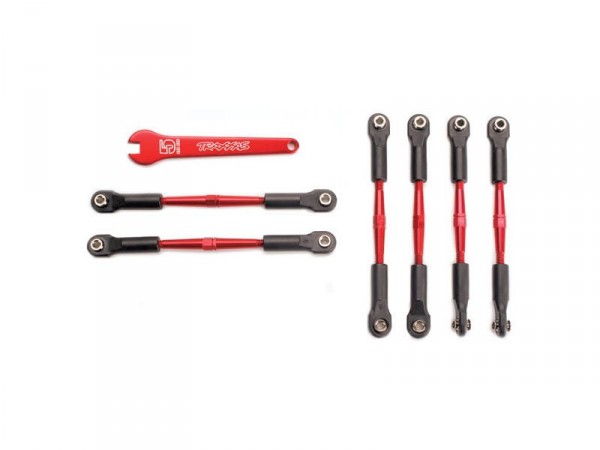 (TRA5539X) Traxxas ojnička stavitelná hliníková 58/61mm červená (4+2ks)