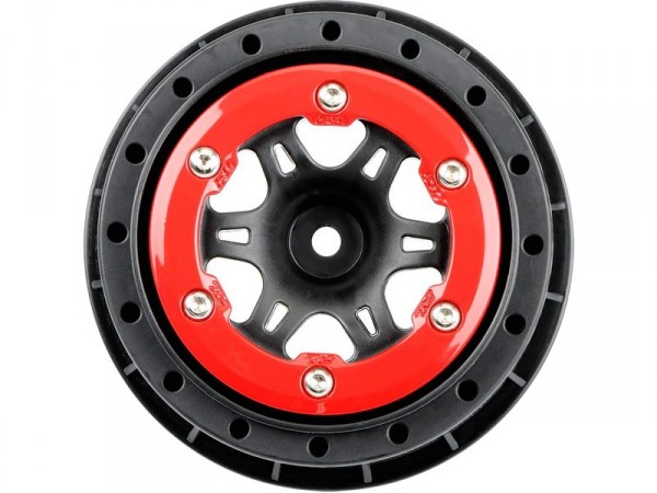 (PRO271504) Pro-Line disk 2.2/3.0" Split Six zadní H12 červeno-černý (2ks)