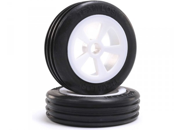 (LOS41021) Losi kolo přední s pneu Rib, bílé: Mini JRX2 (2ks)