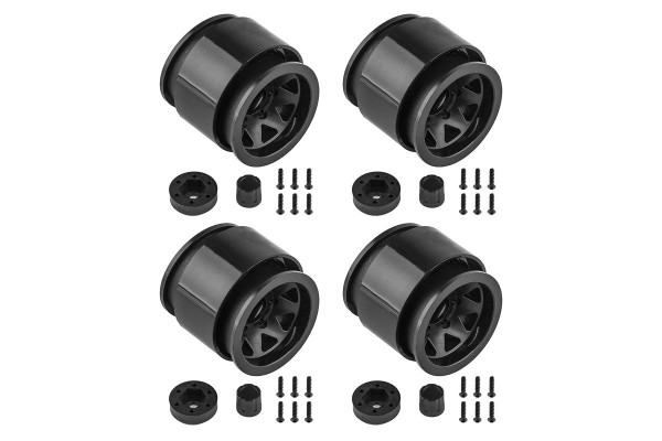 (AE42111) Enduro plastovéTrigon Beadlock disky, 1.55, černé (4ks)