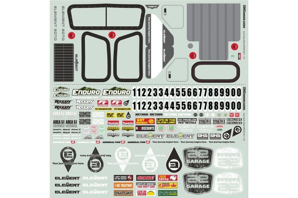 (AE42163) Enduro Ecto nálepky (1ks)