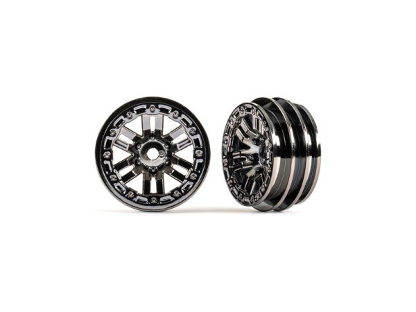 (TRA9768-BLKCR) Traxxas disk 1.0" twin-spoke černý chrom (2ks)