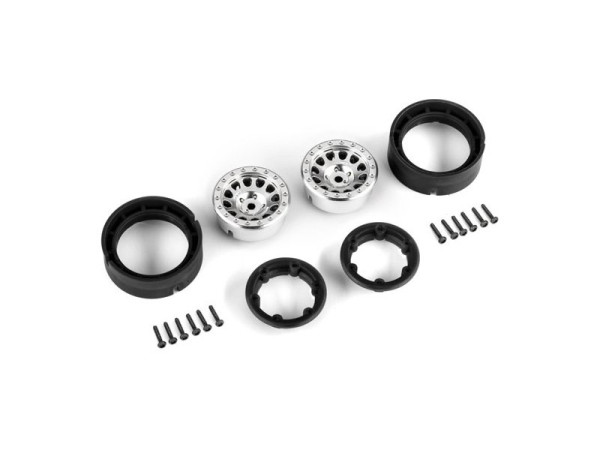 (TRA9781-SATIN) Traxxas disk 1.0" Method 105 beadlock polomatný chrom (2ks)