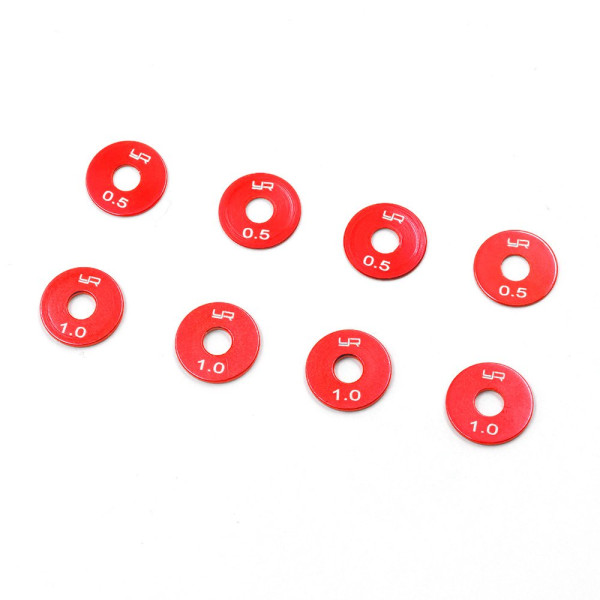 (YA-0705BU) Podložky hliníkové tl. 0.5/1.0mm (4+4ks) (1)