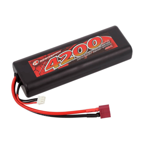 (R05232) Robitronic LiPo 4200mAh 7.4V 40C (3)