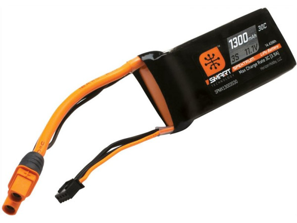 (SPMX13003S30M) Spektrum Smart LiPo 11.1V 1300mAh 30C IC3