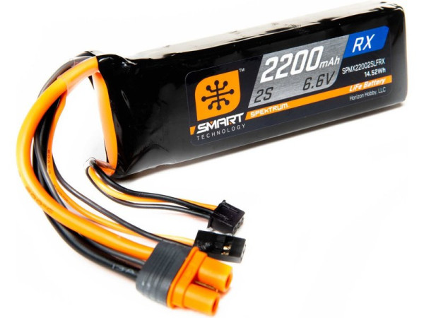 (SPMX22002SLFRX) Spektrum Smart LiFe 6.6V 2200mAh Rx IC3