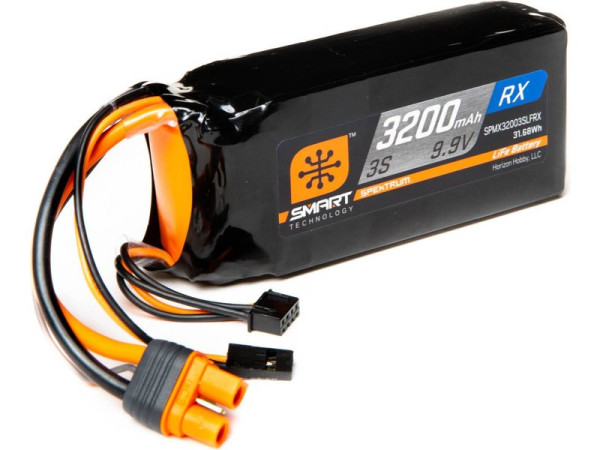 (SPMX32003SLFRX) Spektrum Smart LiFe 9.9V 3200mAh Rx IC3