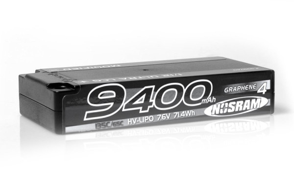 (999654) Nosram HV Stock Spec GRAPHENE-4 9400mAh 7.6V LiPo 135C/65C