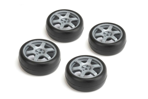 (NHA490) Kola Carten slick 26mm 0mm offset (stříbrné) (4ks)