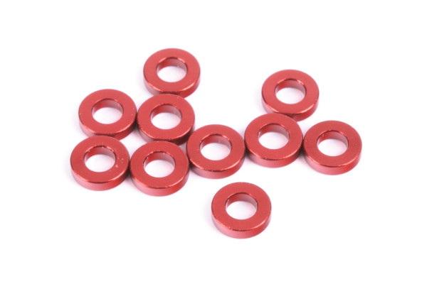 (SW101026R) SWORKz hliníkové podložky 3x6x1.5mm, červené (10ks)