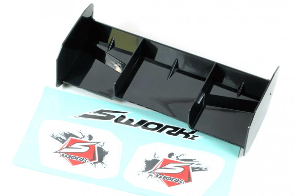 (SW228022ABK) SWORKz 1:8 Off Road PRO Race zadní křídlo, černé (1ks)