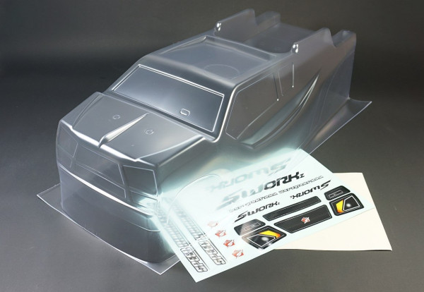 (SW250049A) SWORKZ 1:8 Off Road RHINOCERO III Speed čirá lexanová karoserie, 1ks.