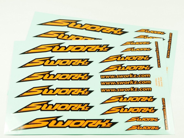 (SW510053PFO) SWORKz Speed nálepky (PushBar), oranžové (2ks)