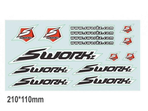 (SW510091) SWORKz originál logo nálepky (2ks)