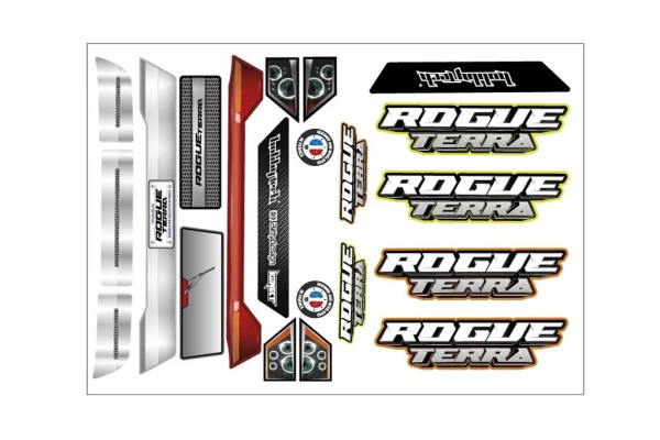 (STICK-RGT-Y-O) Rogue Terra - samolepky karoserie, žluto/oranžová