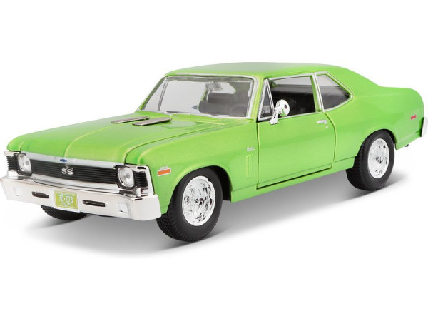 (MA-31262GN) Maisto Chevrolet Nova SS 1970 1:24 světle zelená metalíza (6)