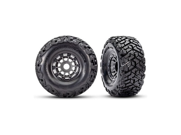 (TRA10272-GRAY) Traxxas kolo 2.2/3.2", disk šedý, pneu Maxx Slash belted (pár)