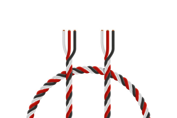 (KAV36.54069) Kabel třížilový silikonový kroucený tlustý FU 0.5mm2 (1m)