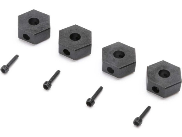 (LOS212050) Losi šestihran kola 12mm, čep se závitem: Mini LMT (4ks)