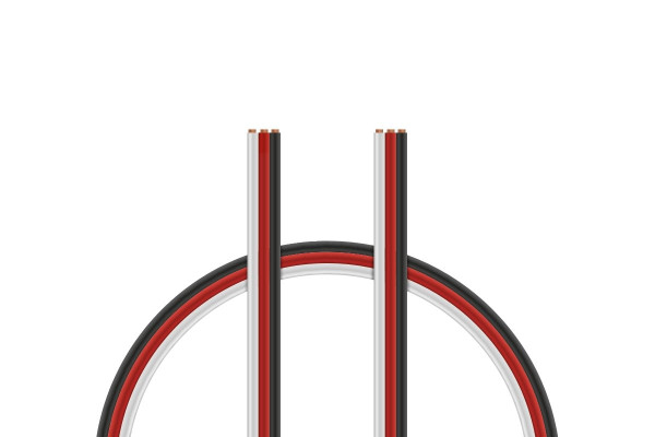 (KAV36.30071) Kabel třížilový plochý tlustý FU 0.25mm2 (PVC) (1m)