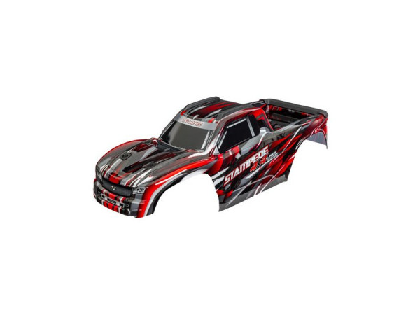 (TRA9014-RED) Traxxas karosérie Stampede 4X4 VXL červená (bezsponková)