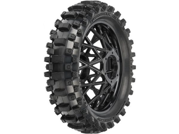 (PRO1023010) Pro-Line kolo s pneu Dunlop Geomax MX33 V2 Bead CR4 zadní, disk černý: PM-MX