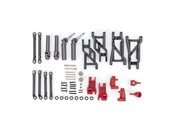 (TRA9181-RED) Traxxas konverzní sada podvozku HD červená (pro Slash)