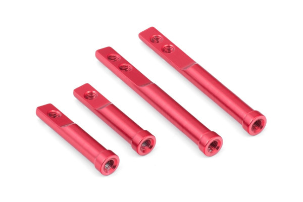 (KAV52.1.211) Hliníkové sloupky karoserie s magnety pro drift 1:10 (červené)