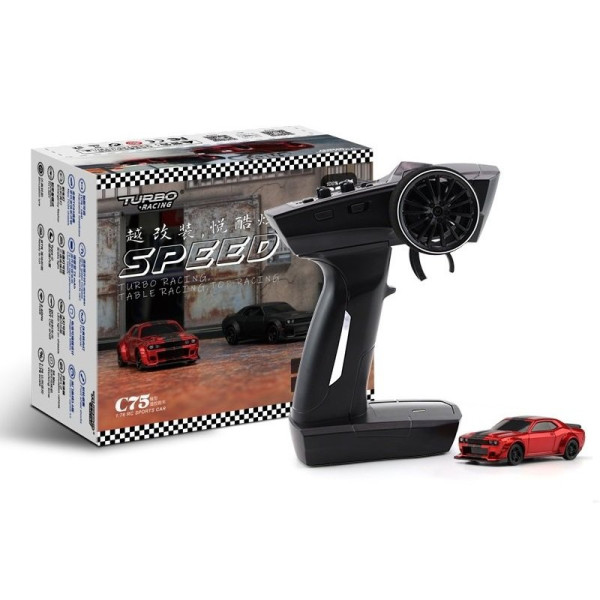 (TB-C75-RD) Turbo Racing 1:76 C75 RC Sports Car RTR (červená) (11)