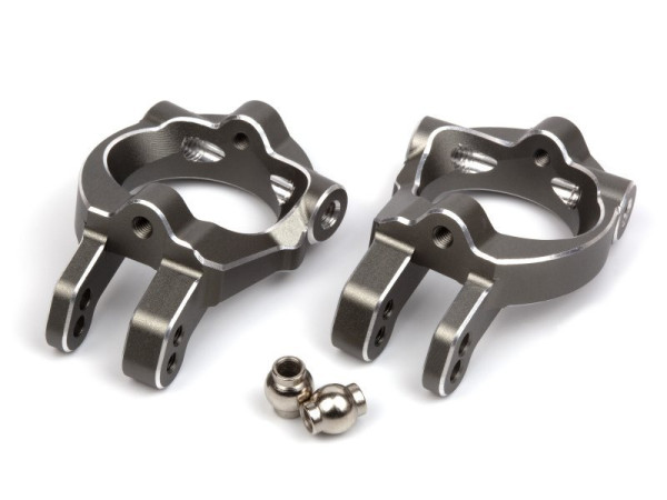 (MV150482) Hliníkové závěsy předních těhlic, šedá (L+P)