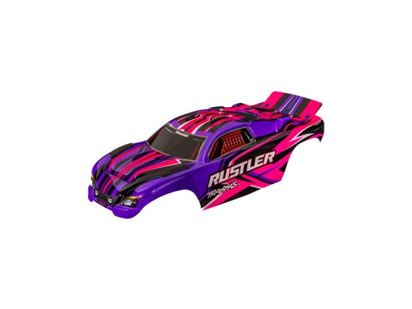 (TRA3734-PINK) Traxxas karosérie Rustler bezsponková růžová