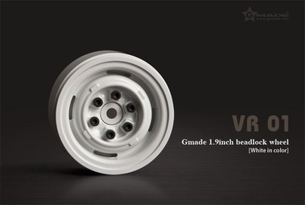(GM70106) VR01 Beadlock Wheels 1.9 (White) (2ks) (1)