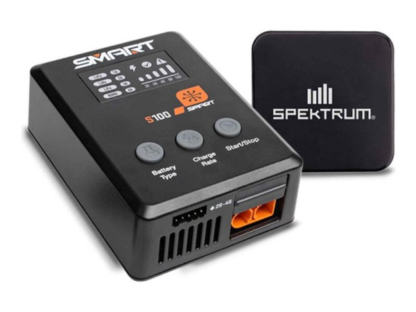 Cargador Inteligente Spektrum S100 USB-C De 100W – Ideal Para Baterías RC LiPo 1-4S, Smart G2 Y Estándar – Con Puertos IC3 E IC5