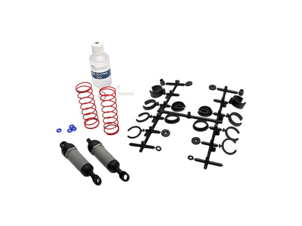 (TRA3760A) Traxxas tlumič US přední dlouhý šedý (2ks) (3)