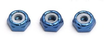 (AE3438) 8-32 LP Samojistné matky modré (3ks)
