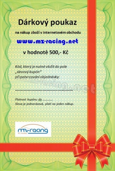 (MZ0500) Dárkový poukaz v hodnotě 500,- Kč