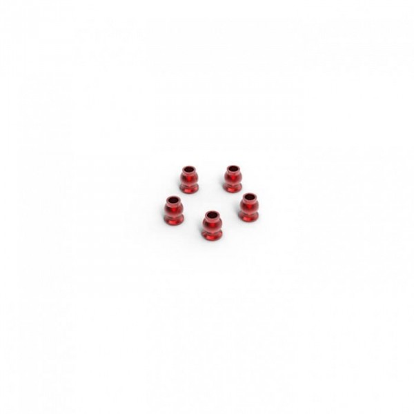 (GM30118) Alu Shock End Ball 5.8x7.3mm (Red) (5ks)