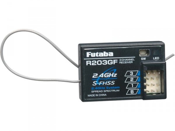 (FUT5102519) Přijímač Futaba 3k R203GF 2.4GHz S-FHSS/FHSS