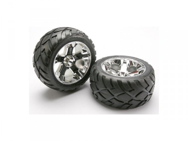 (TRA5576R) Traxxas kolo univ. Anaconda 2.8, stříbrný disk (2ks)