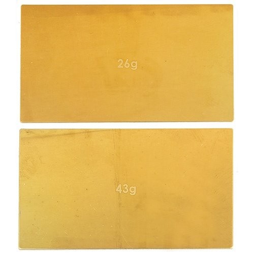 (AE91744) Šasi mosazné závaží 26g a 43g (2ks)