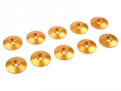 (GF-0407-030) Podložka pro půlk. hlavu M3/15mm hliník zlatá (10ks)