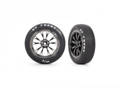 (TRA9474X) Traxxas kolo, disk Weld chromovaný černý (přední) (2ks)