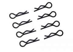 (UR6412-N) Sponky karoserie malé 1:8 - pravé a levé (černé) (4+4ks)