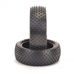 (U6831) Pneu Buggy Schumacher 1:10 Mini Dart přední 4WD (směs stříbrná/silver) (2ks)