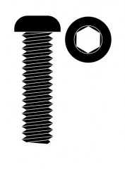 (C-3003-40-20) Ocelový imbusový šroub s čočkovitou hlavou M4x20mm (10ks)