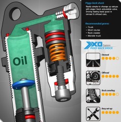 (GM21207) Gmade XD Piggyback Shock 85mm (2ks) (8)
