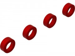 (ARA330593) Arrma krytka ramena hliník, červená (4ks)