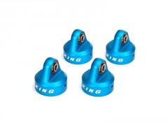 (TRA8457) Traxxas hlava tlumiče hliníková modrá (King) (4ks)